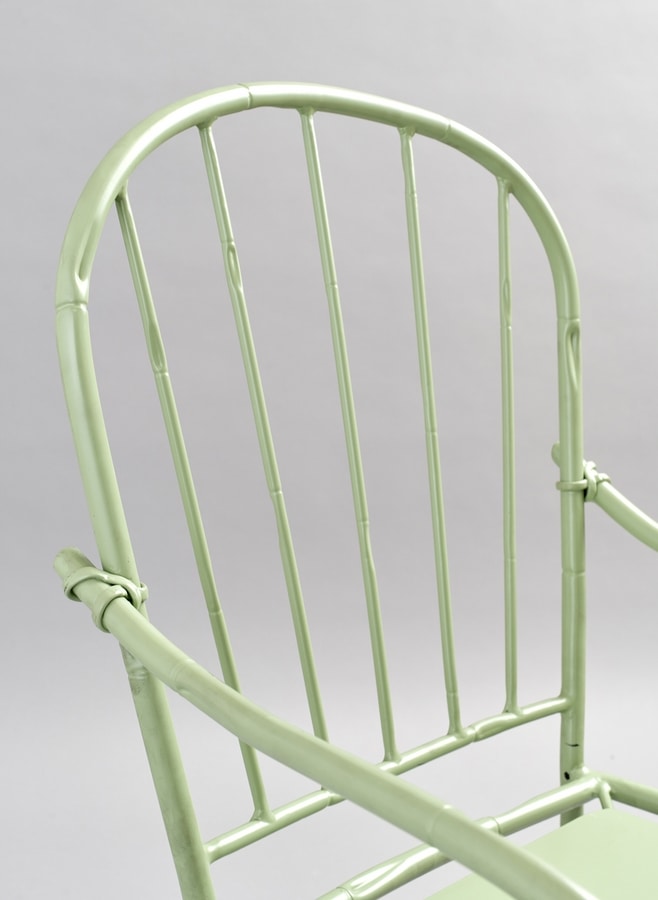 BAMBOO GF4012CH, Green stainless steel chair for outdoors