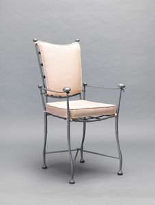 INTRECCIO GF4004CH-A, Outdoor chair in steel with armrests