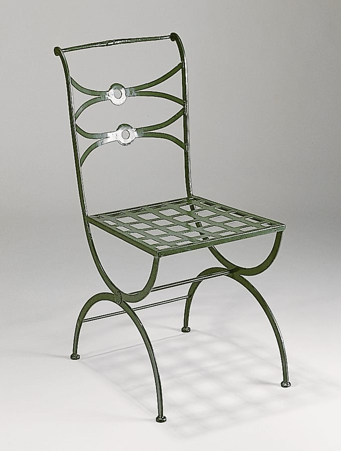 PIAZZA GF4009CH, Outdoor chair in green steel