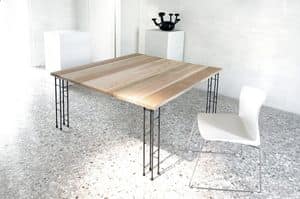 Eco, Table alegante metal, wooden, for Restaurant