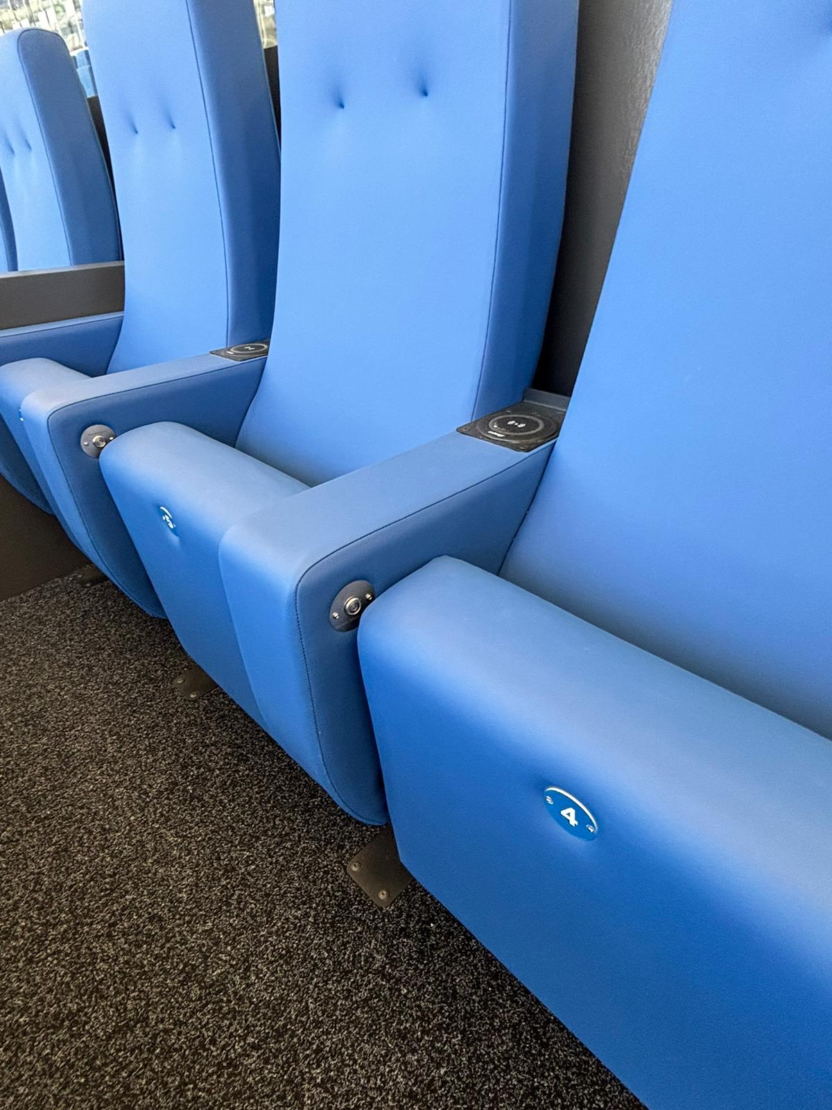 Antea armchairs by Audia Italia at the Olympic Stadium in Rome