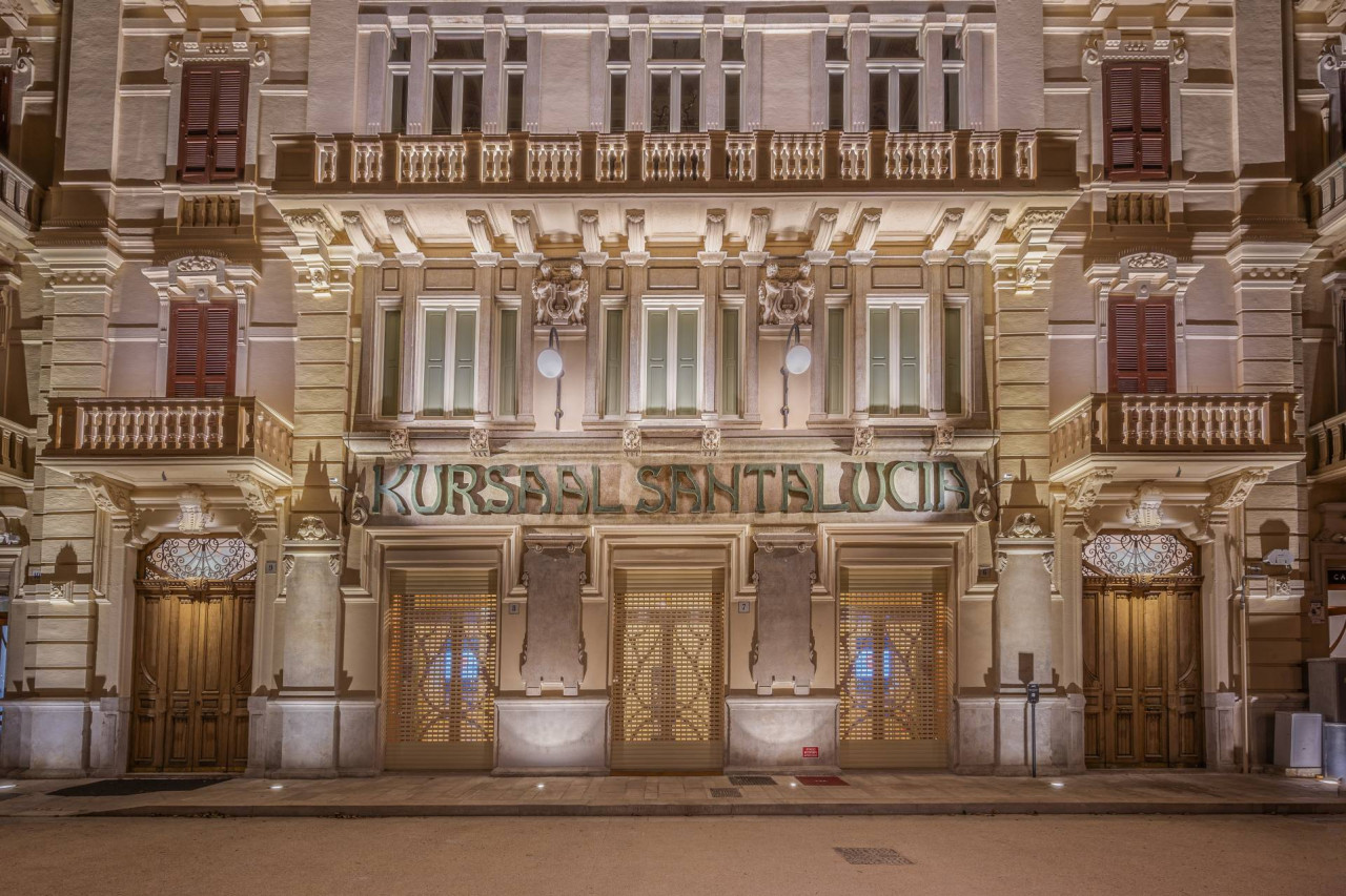 Facade of the Kursaal Santalucia Theater in Bari, Italy